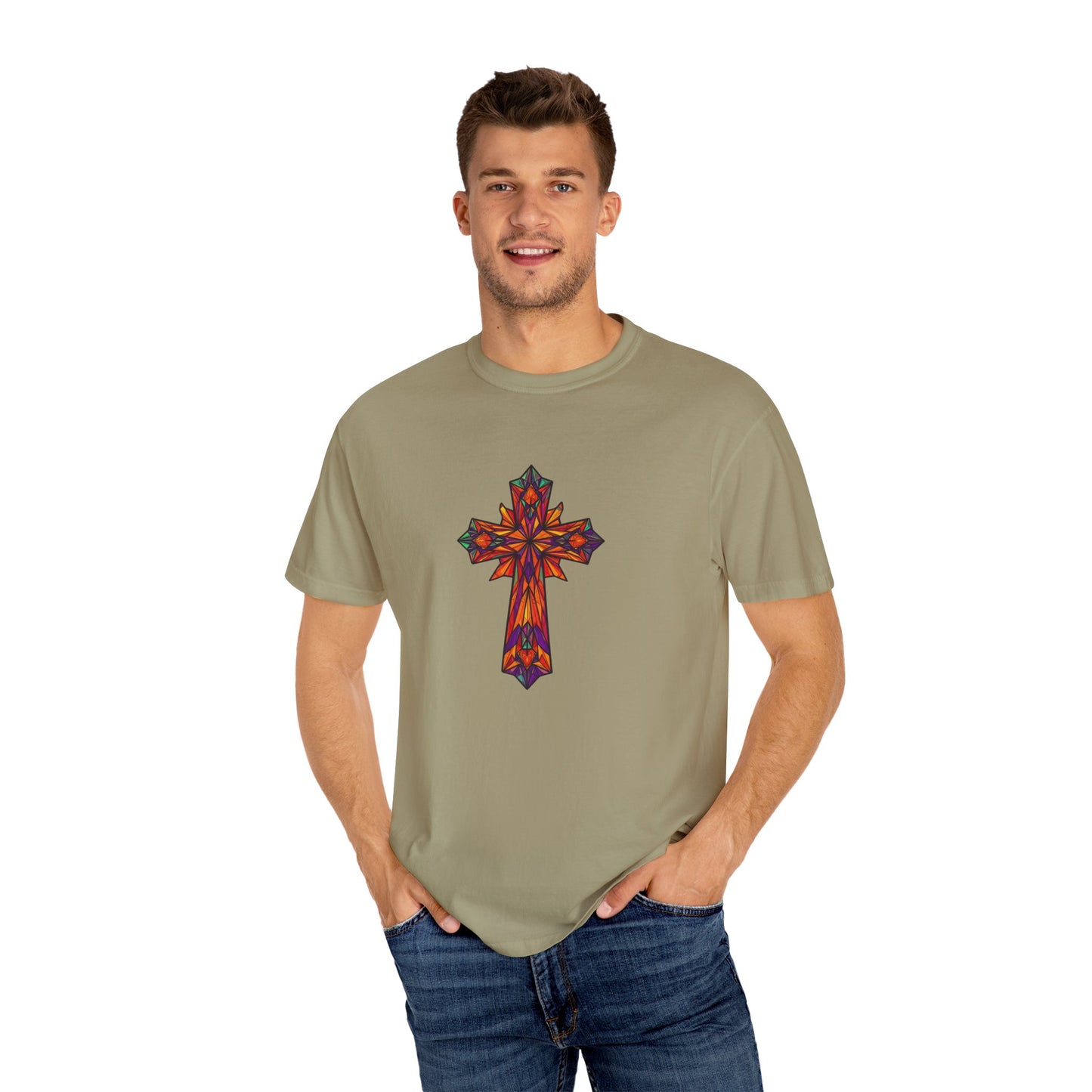 Stained Glass Cross Comfort Tee