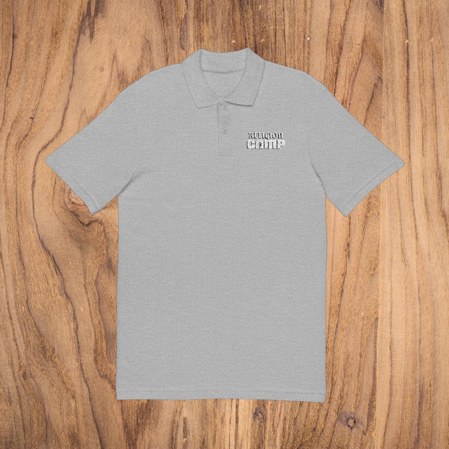 Religion Camp Embroidered Polo Shirt