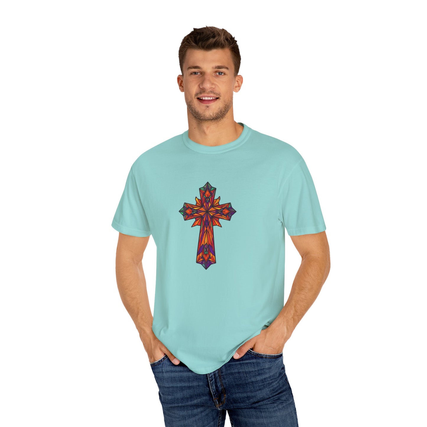 Stained Glass Cross Comfort Tee