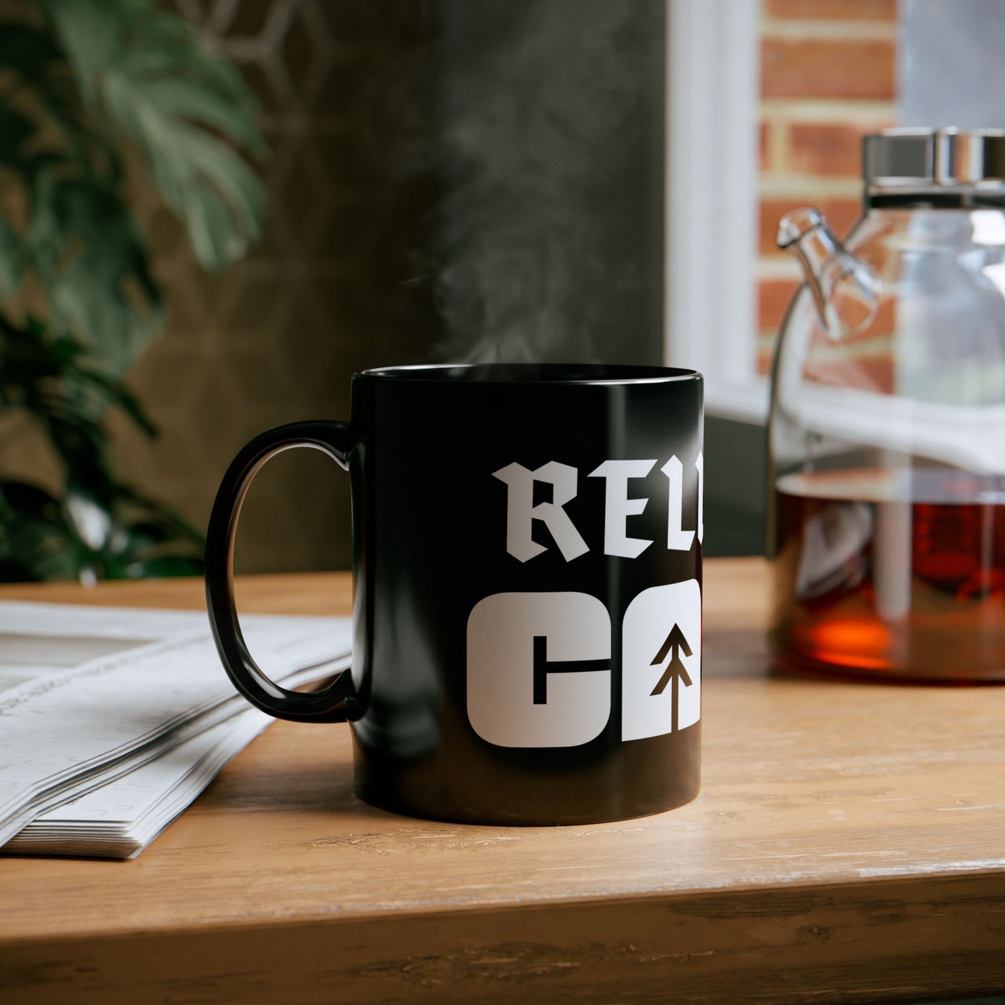 Religion Camp Black Mug