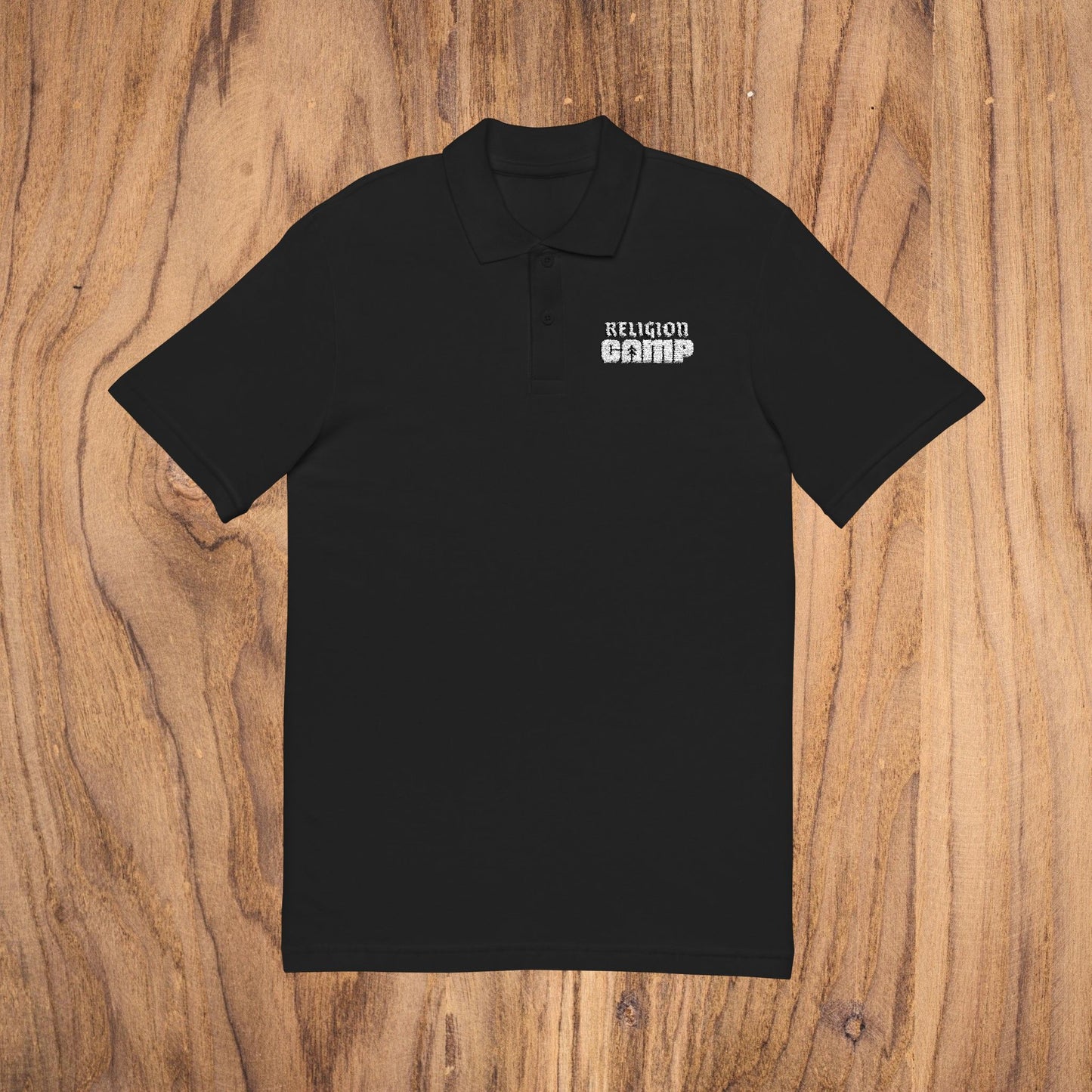 Religion Camp Embroidered Polo Shirt