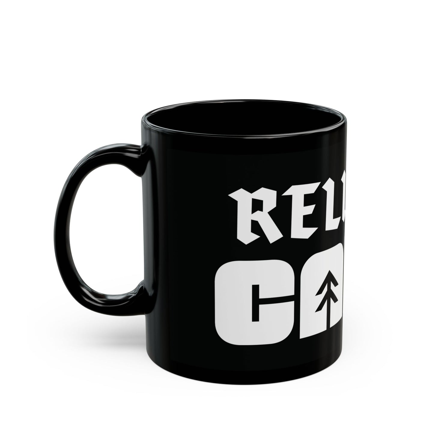 Religion Camp Black Mug