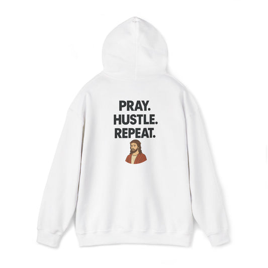 'Pray. Hustle. Repeat.' Christian Hoodie
