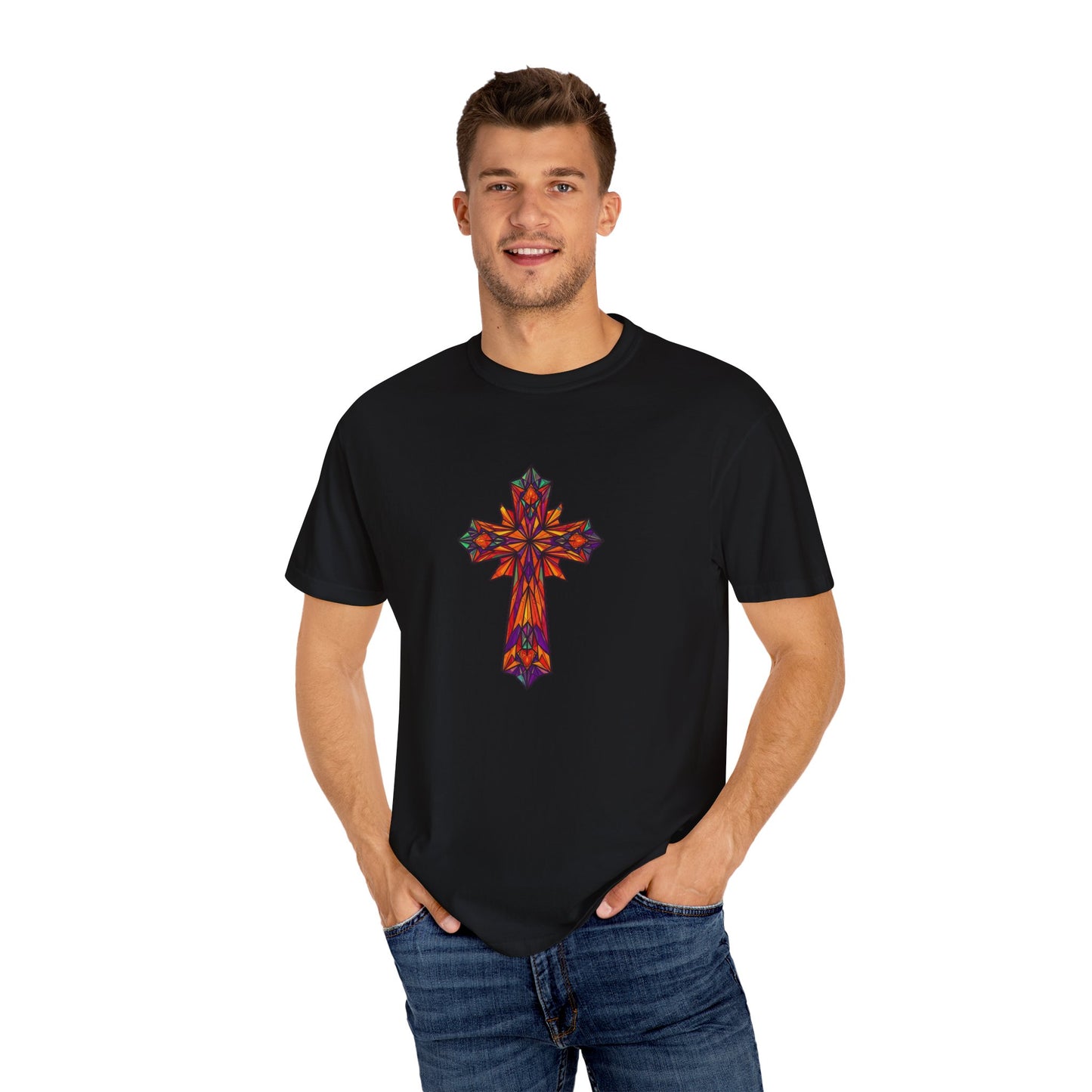 Stained Glass Cross Comfort Tee