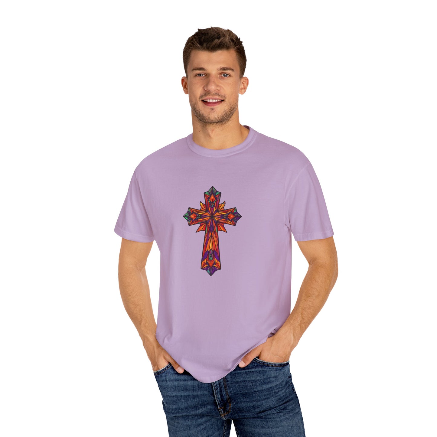 Stained Glass Cross Comfort Tee