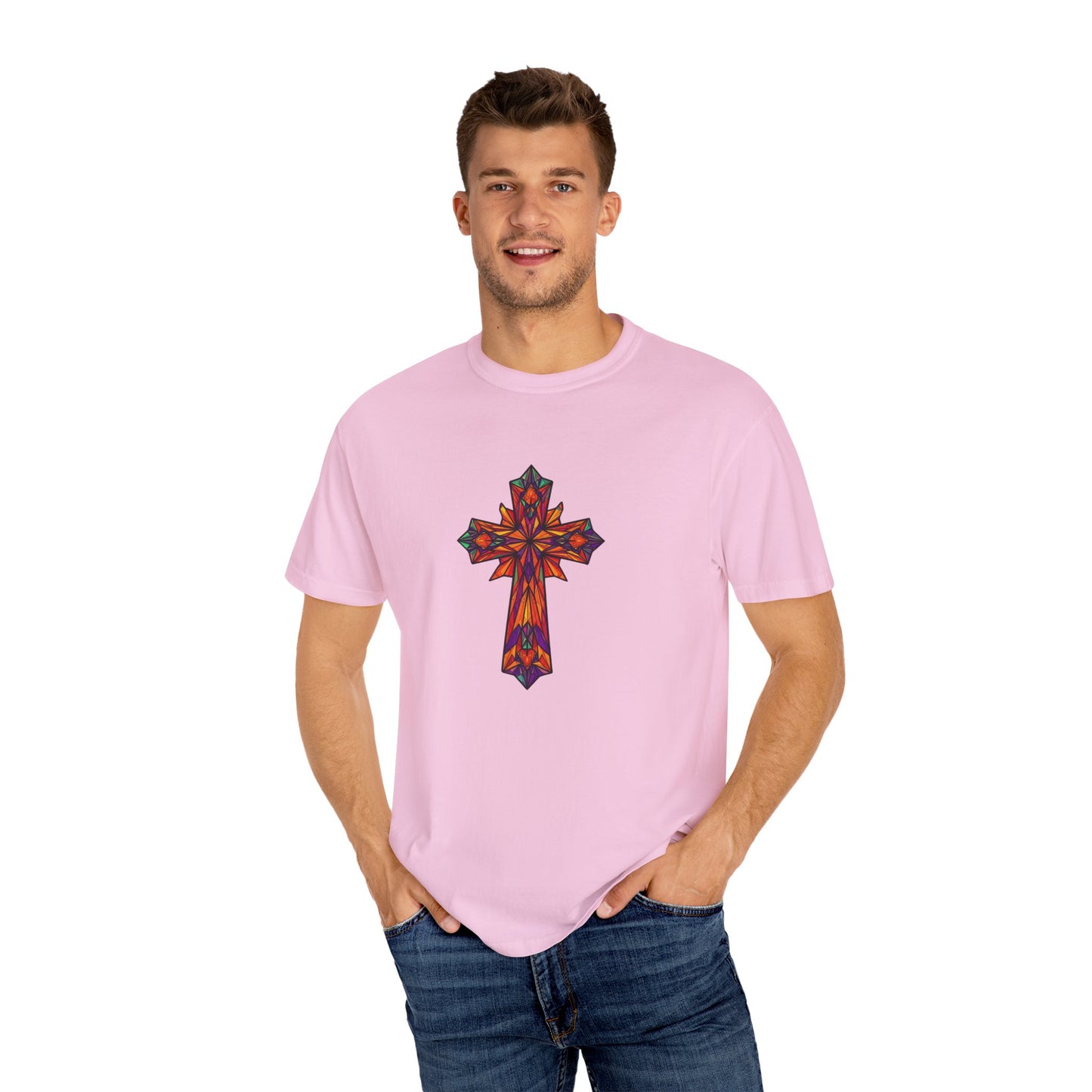 Stained Glass Cross Comfort Tee