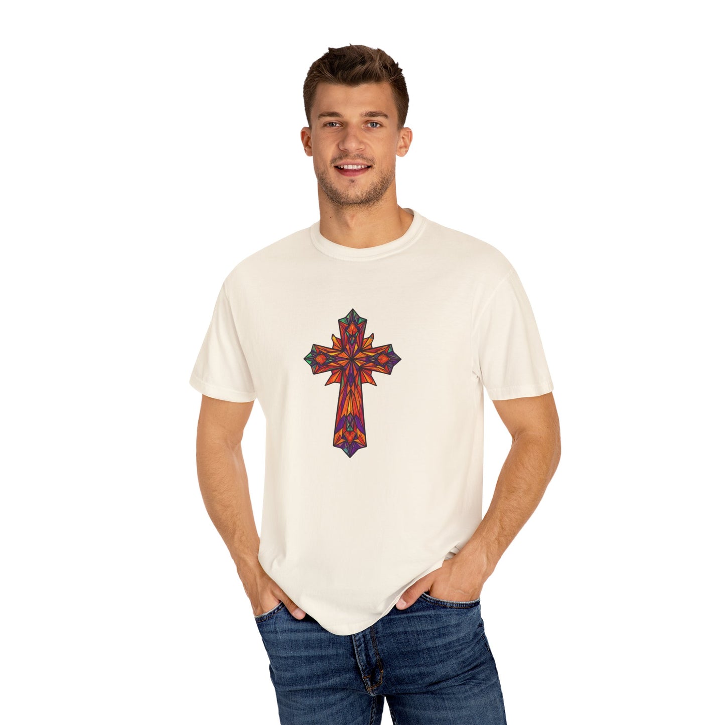 Stained Glass Cross Comfort Tee