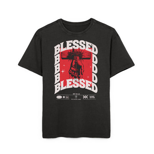 'Blessed' Washed Oversized Tee