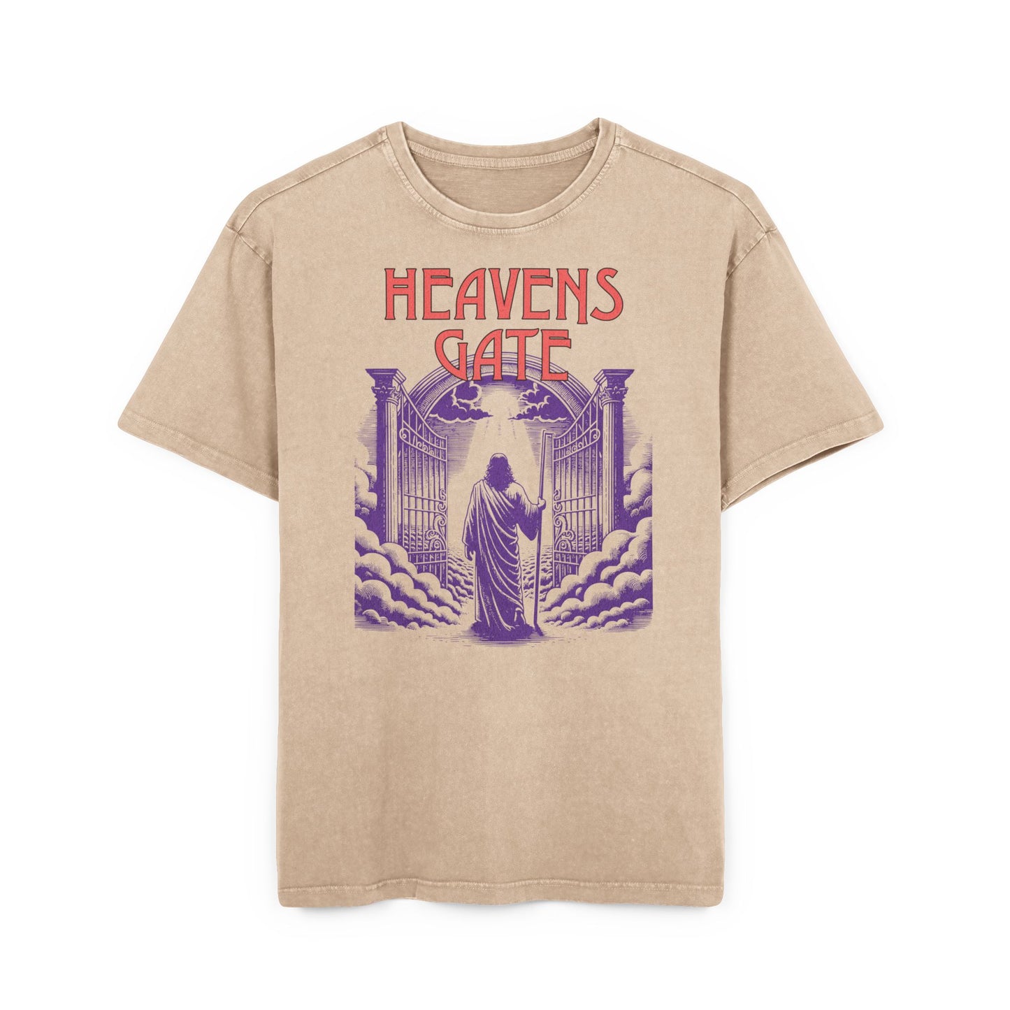 'Heavens Gate' Washed Oversized Tee