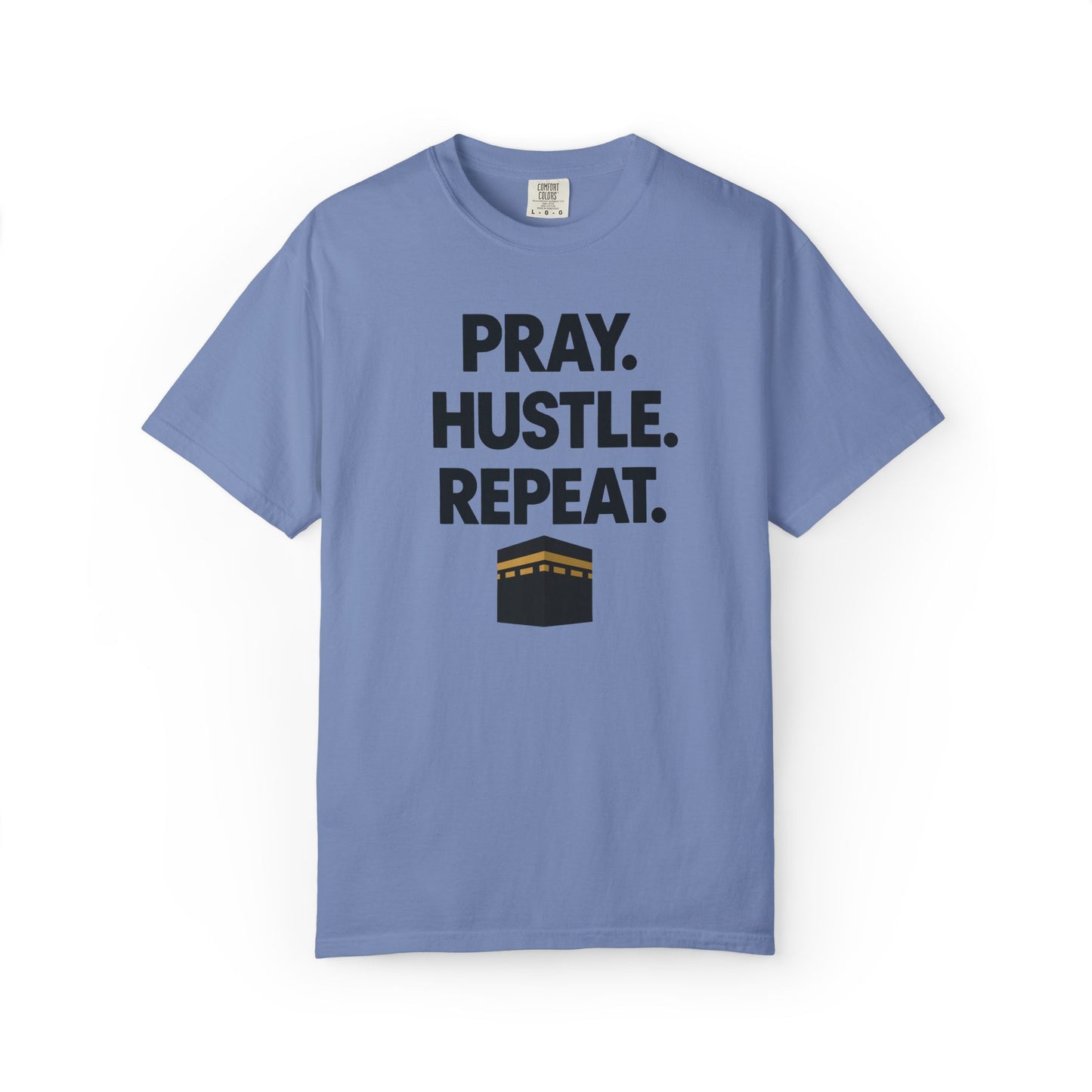 'Pray. Hustle. Repeat.' Islamic Comfort Tee