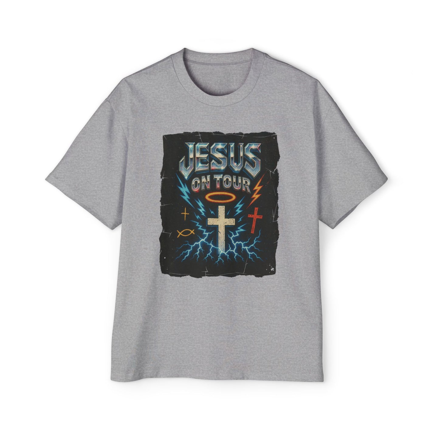 'Jesus on Tour: Holy Thunder' Oversized Tee