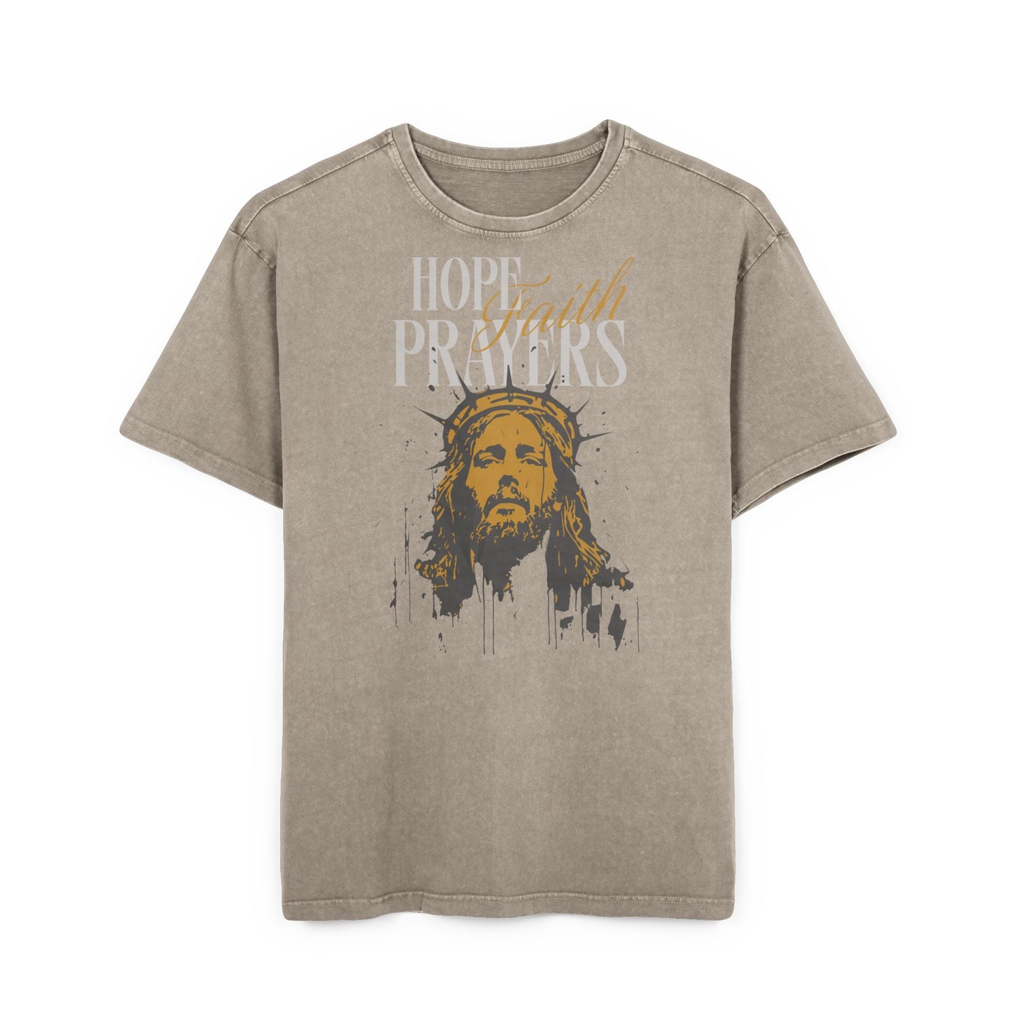'Hope. Faith. Prayers' Washed Oversized Tee