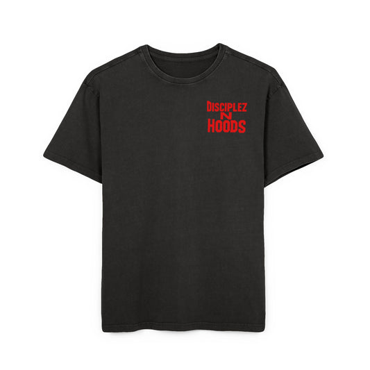 'Disciplez N Hoods' Washed Oversized Tee