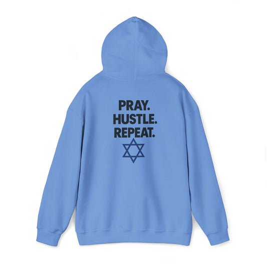 'Pray. Hustle. Repeat.' Judaism Hoodie