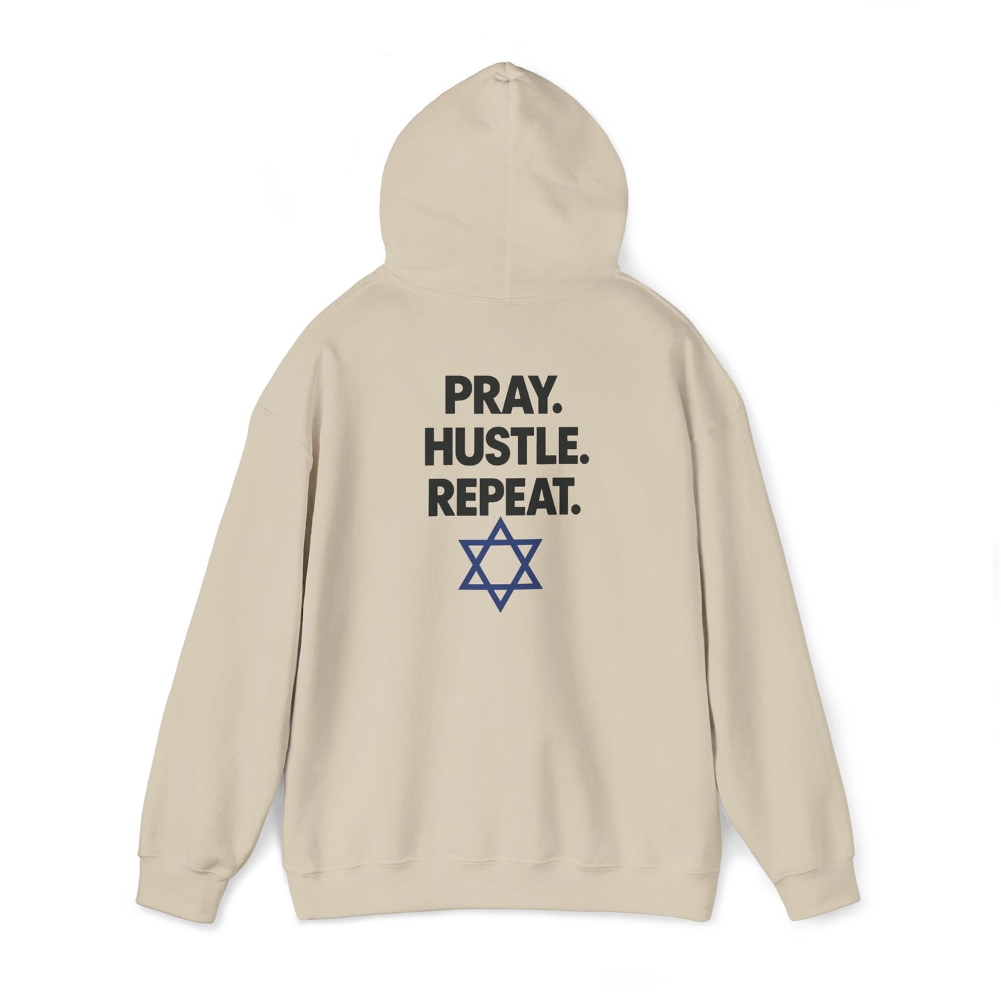 'Pray. Hustle. Repeat.' Judaism Hoodie
