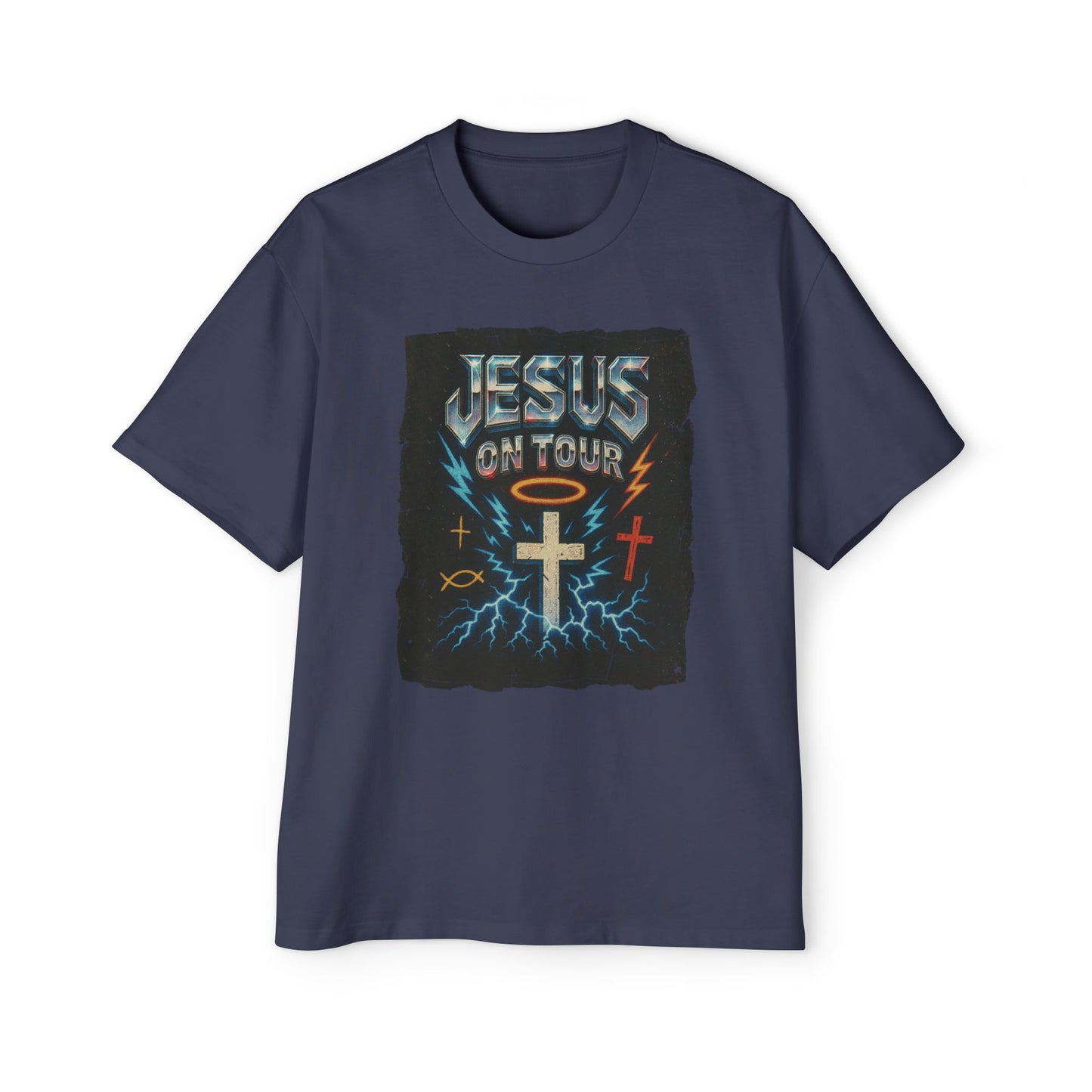 'Jesus on Tour: Holy Thunder' Oversized Tee