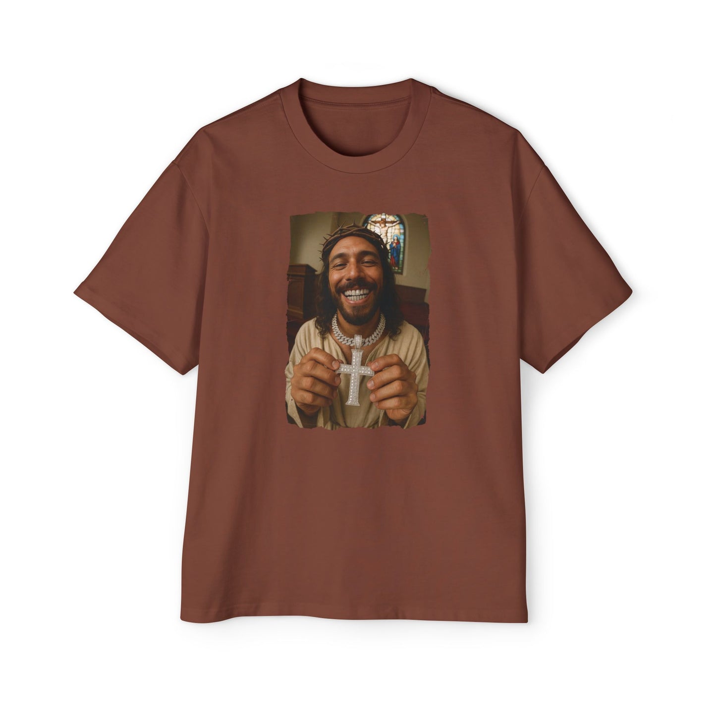 'Iced Out Jesus' Oversized Tee