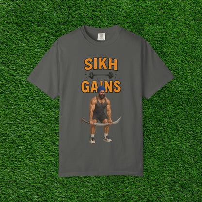 'Sikh Gains' Comfort Tee (Front Design)