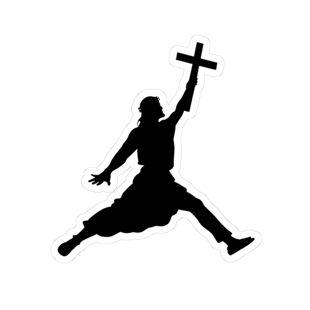 Jumpman Jesus Sticker