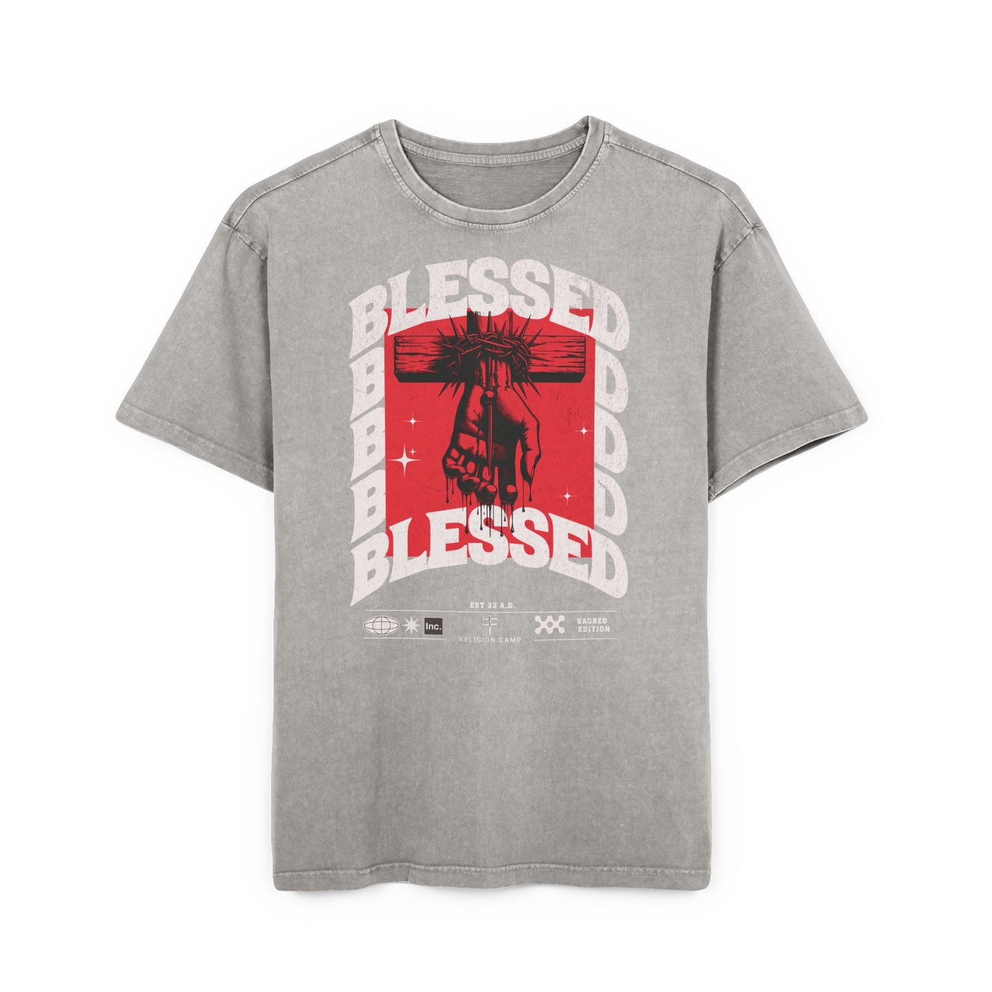 'Blessed' Washed Oversized Tee