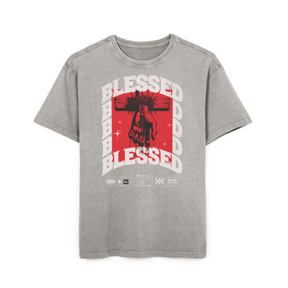 'Blessed' Washed Oversized Tee