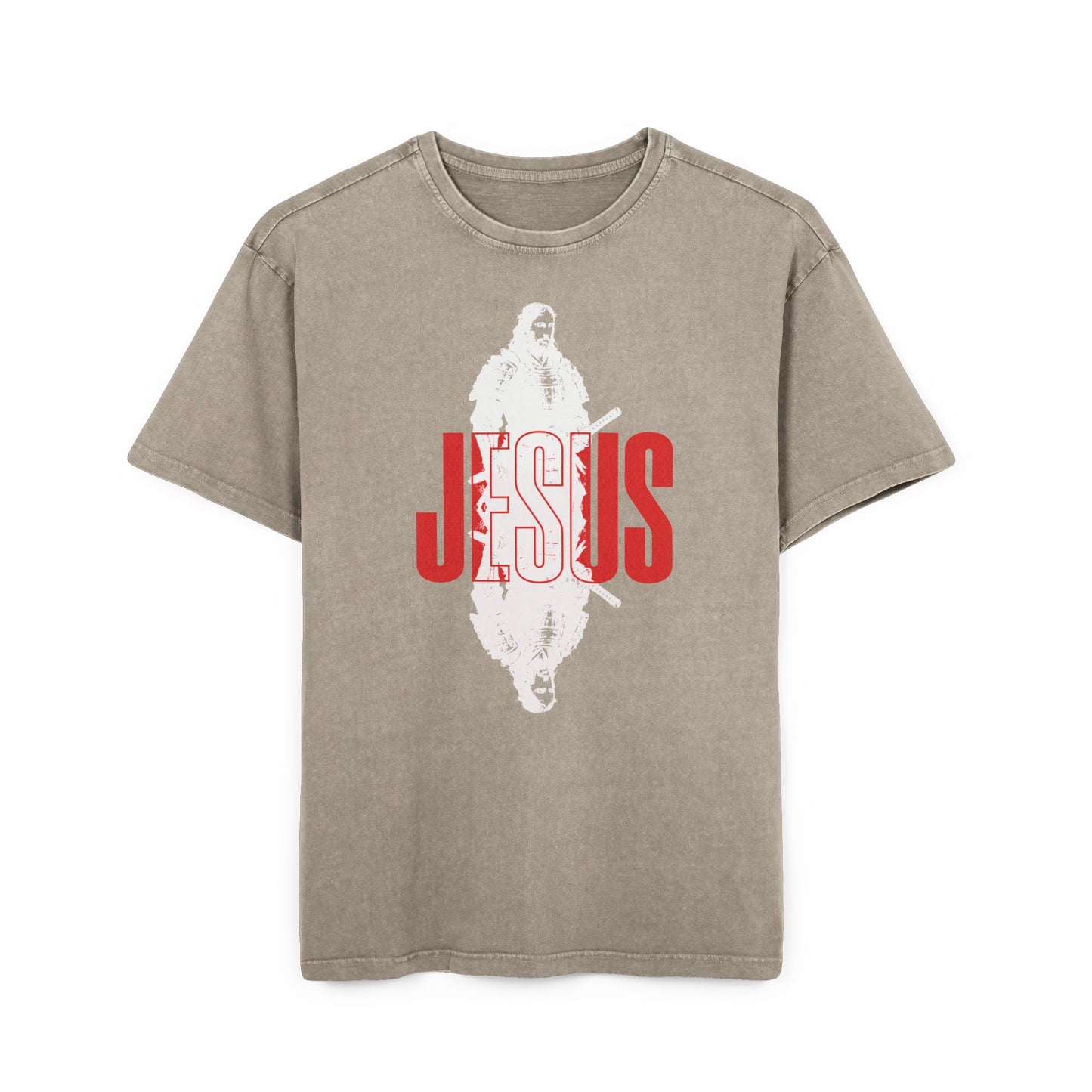 'Samurai Jesus' Washed Oversized Tee