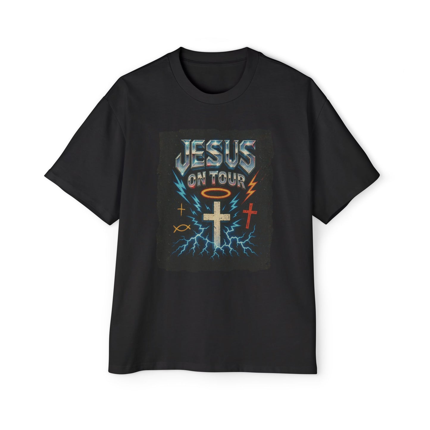 'Jesus on Tour: Holy Thunder' Oversized Tee