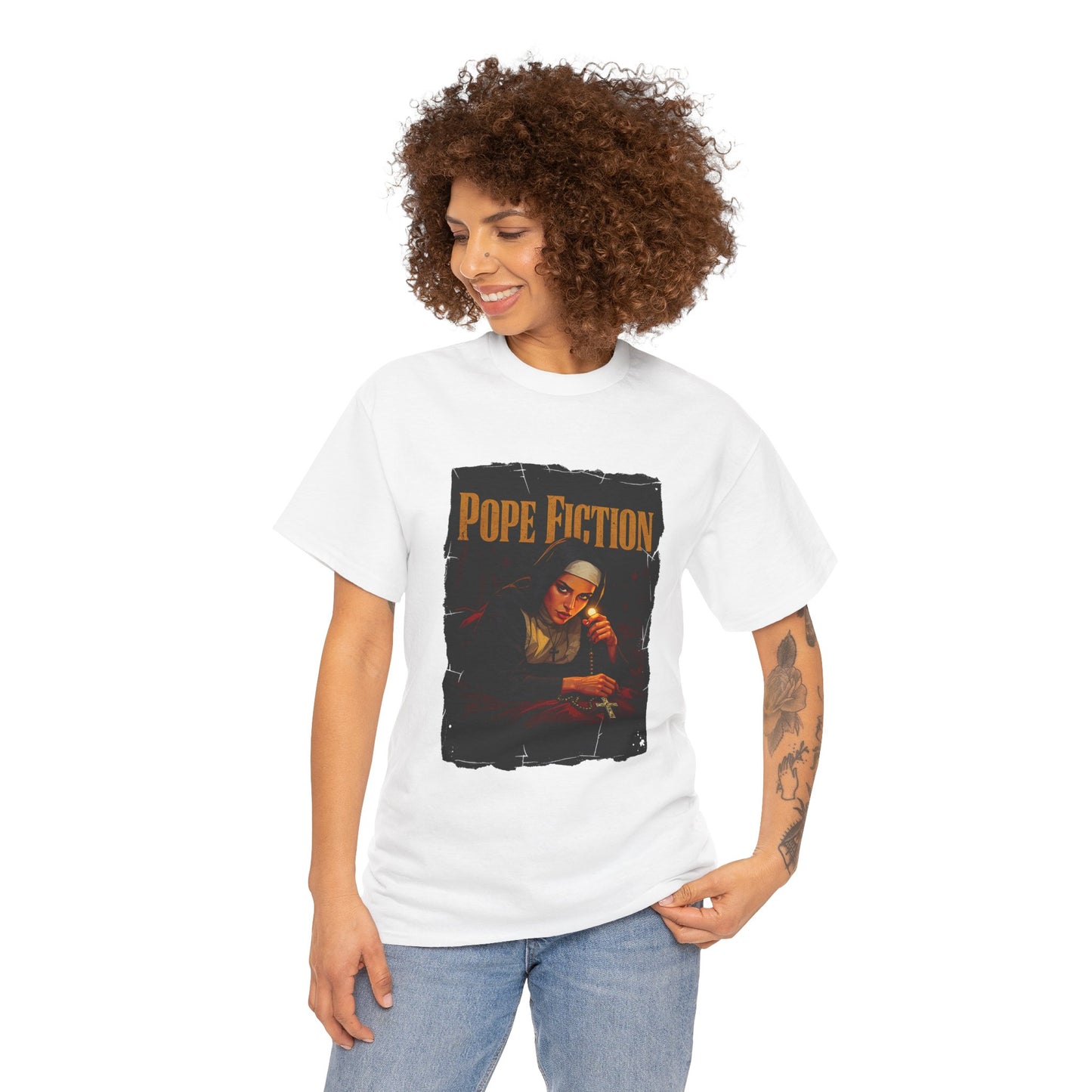 'Pope Fiction' Heavy Cotton Tee