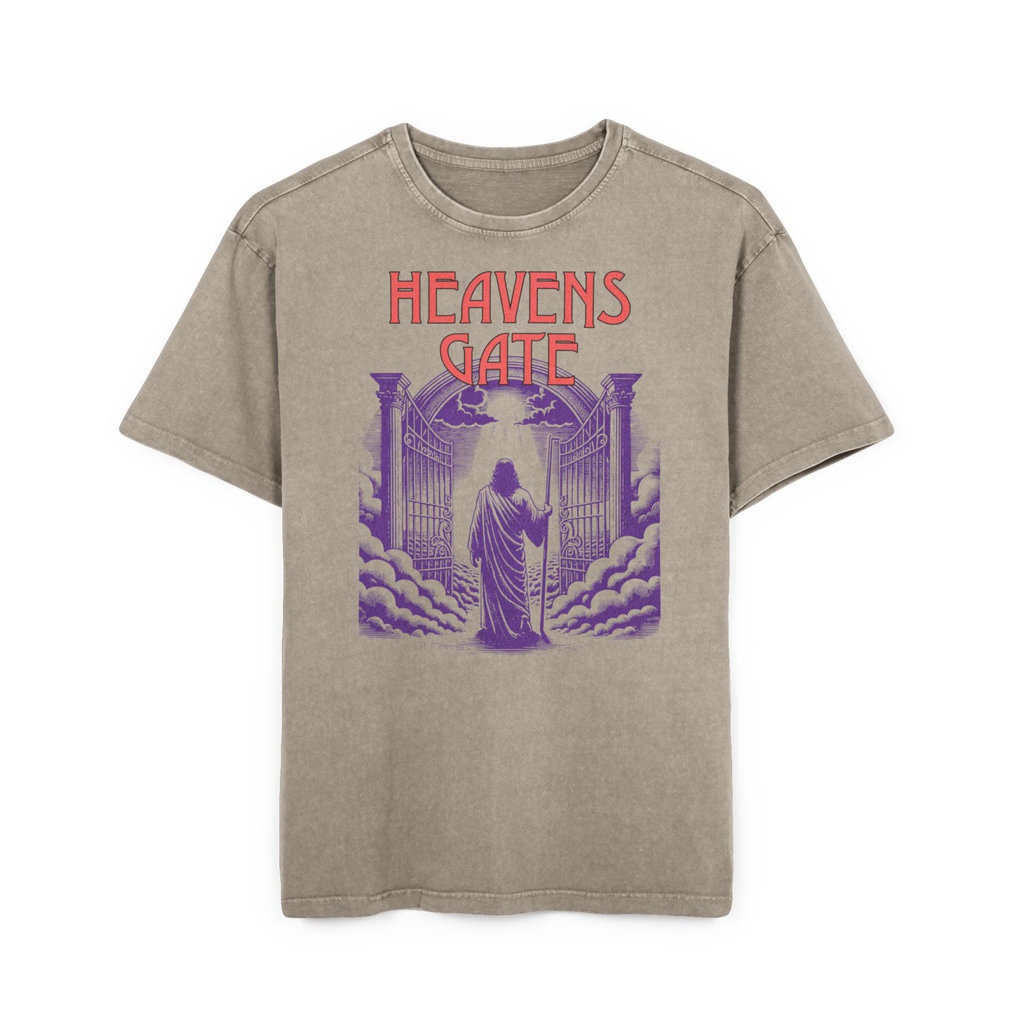 'Heavens Gate' Washed Oversized Tee