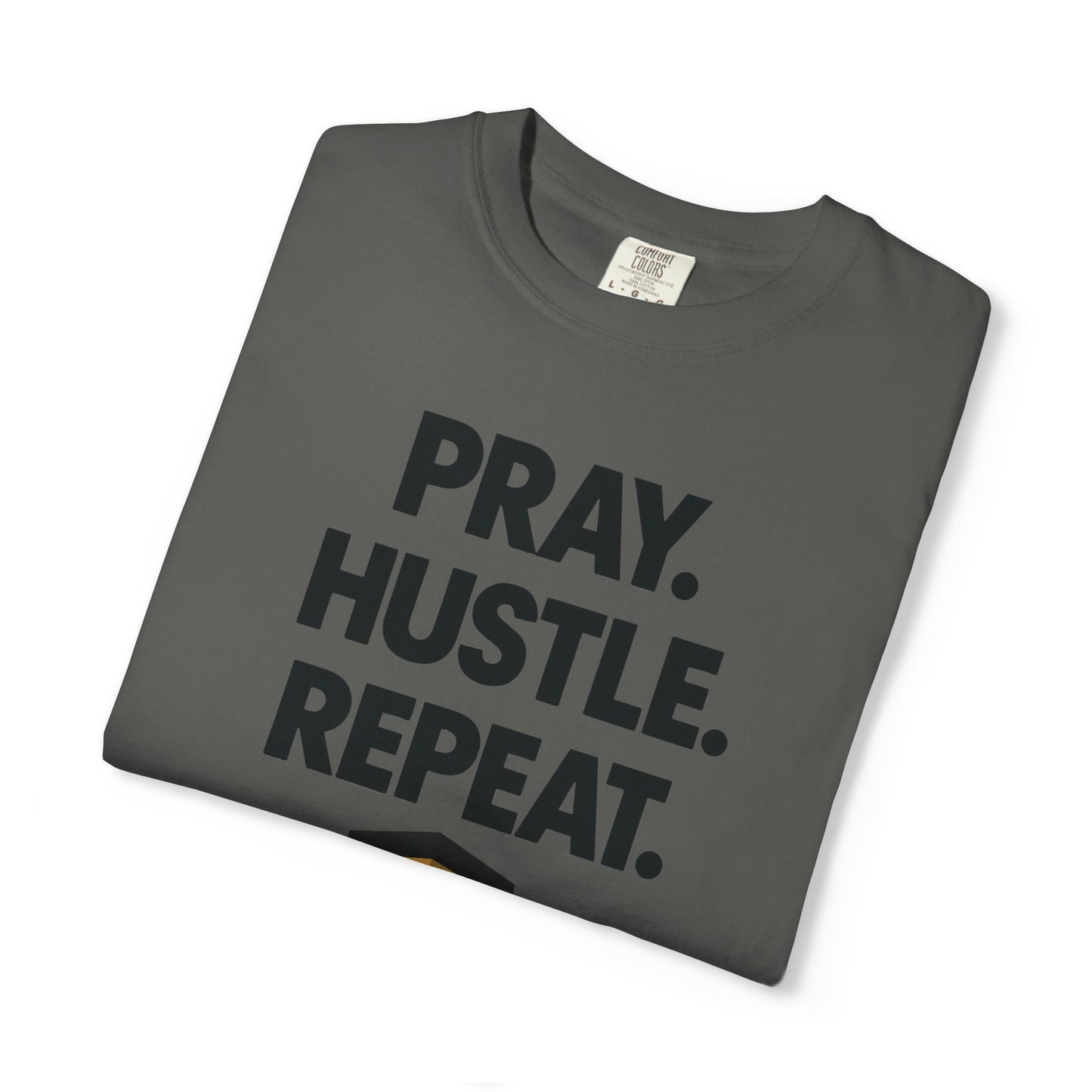 'Pray. Hustle. Repeat.' Islamic Comfort Tee