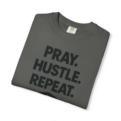 'Pray. Hustle. Repeat.' Islamic Comfort Tee