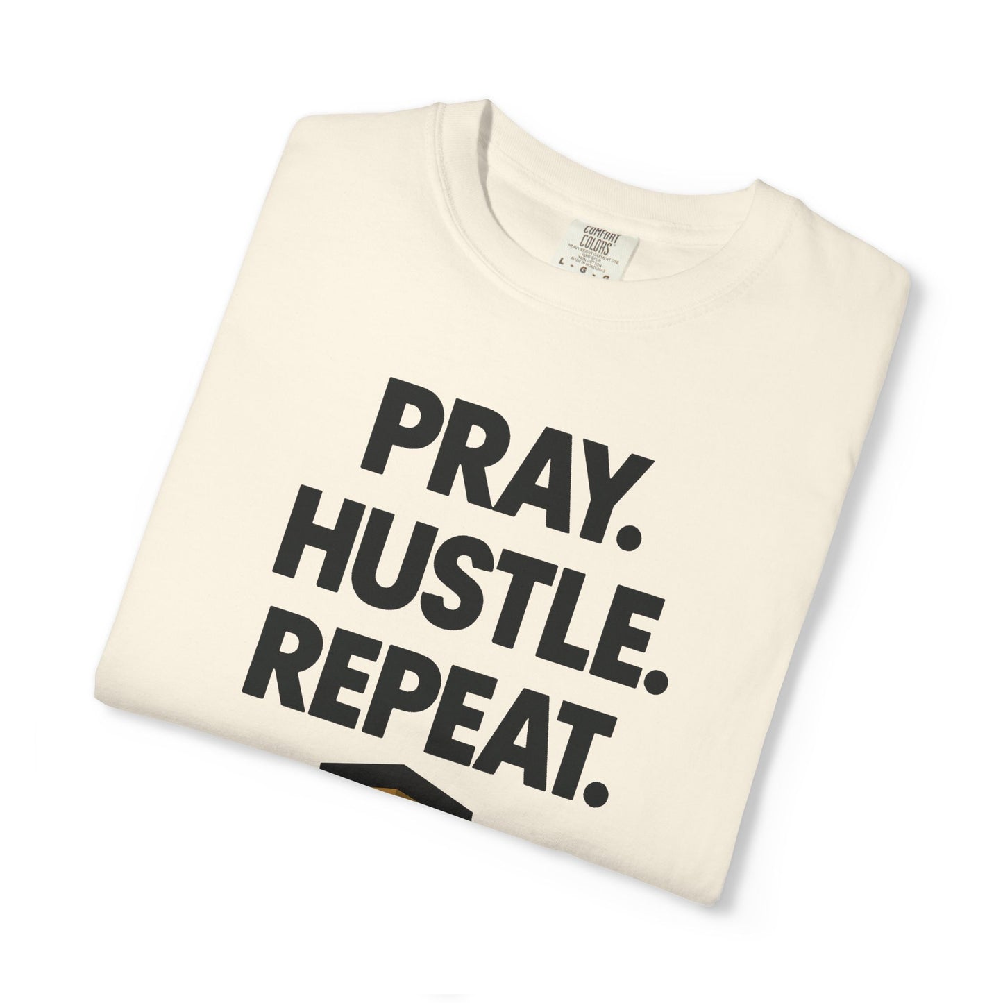 'Pray. Hustle. Repeat.' Islamic Comfort Tee