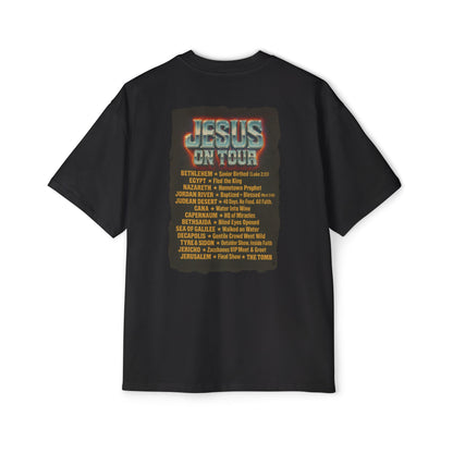 'Jesus On Tour: Tour Dates' Oversized Tee