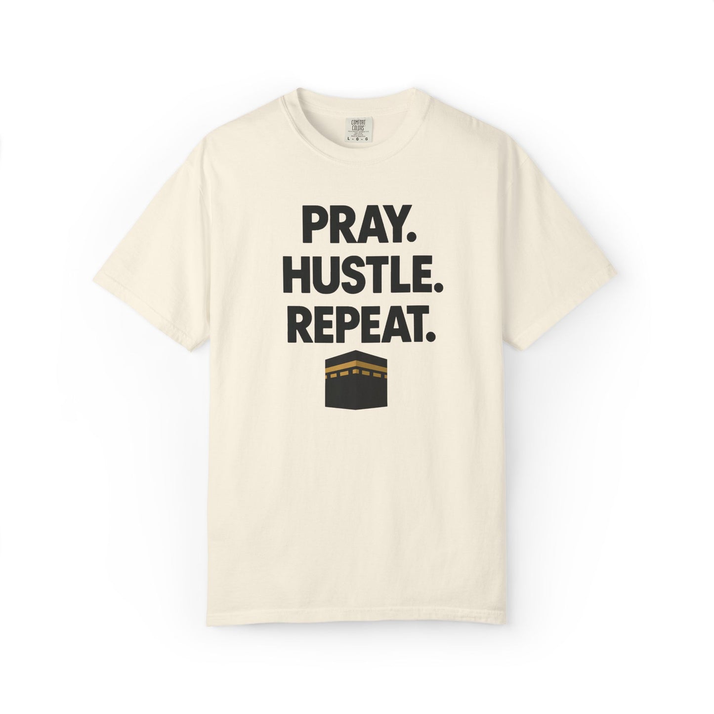 'Pray. Hustle. Repeat.' Islamic Comfort Tee