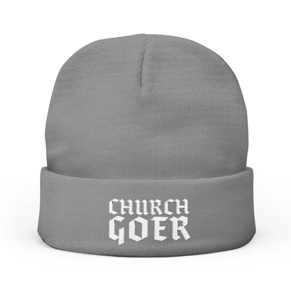 Church Goer Embroidered Knit Beanie