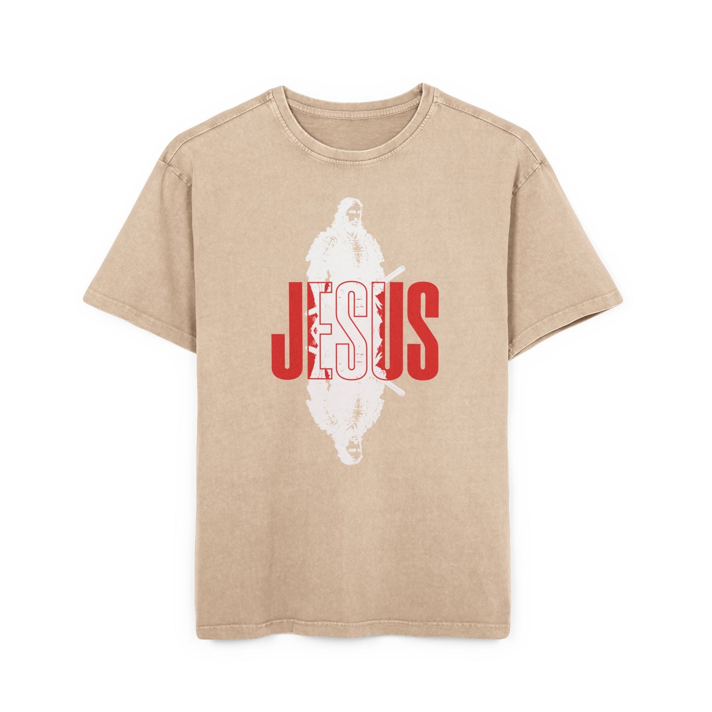 'Samurai Jesus' Washed Oversized Tee