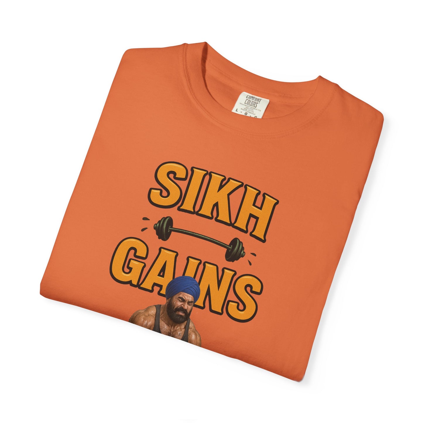 'Sikh Gains' Comfort Tee (Front Design)
