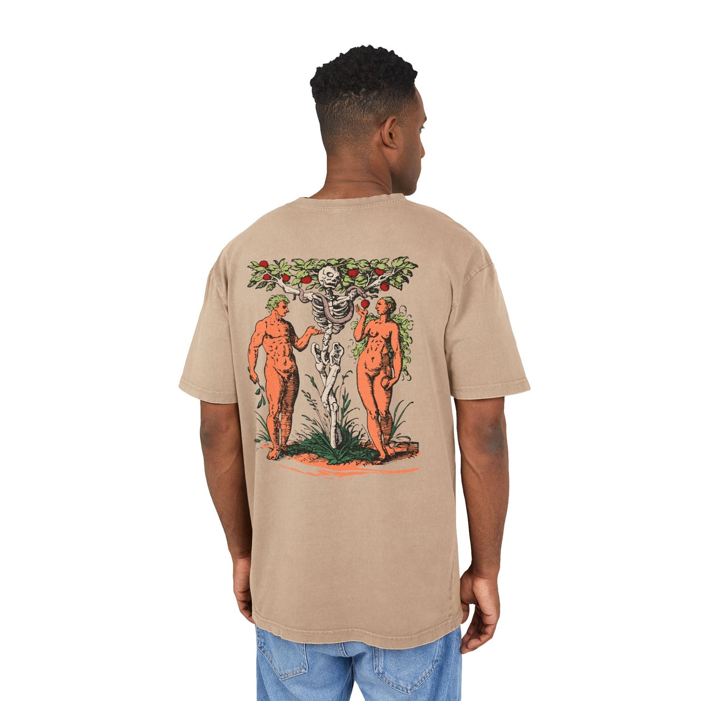 'Adam & Eve' Washed Oversized Tee