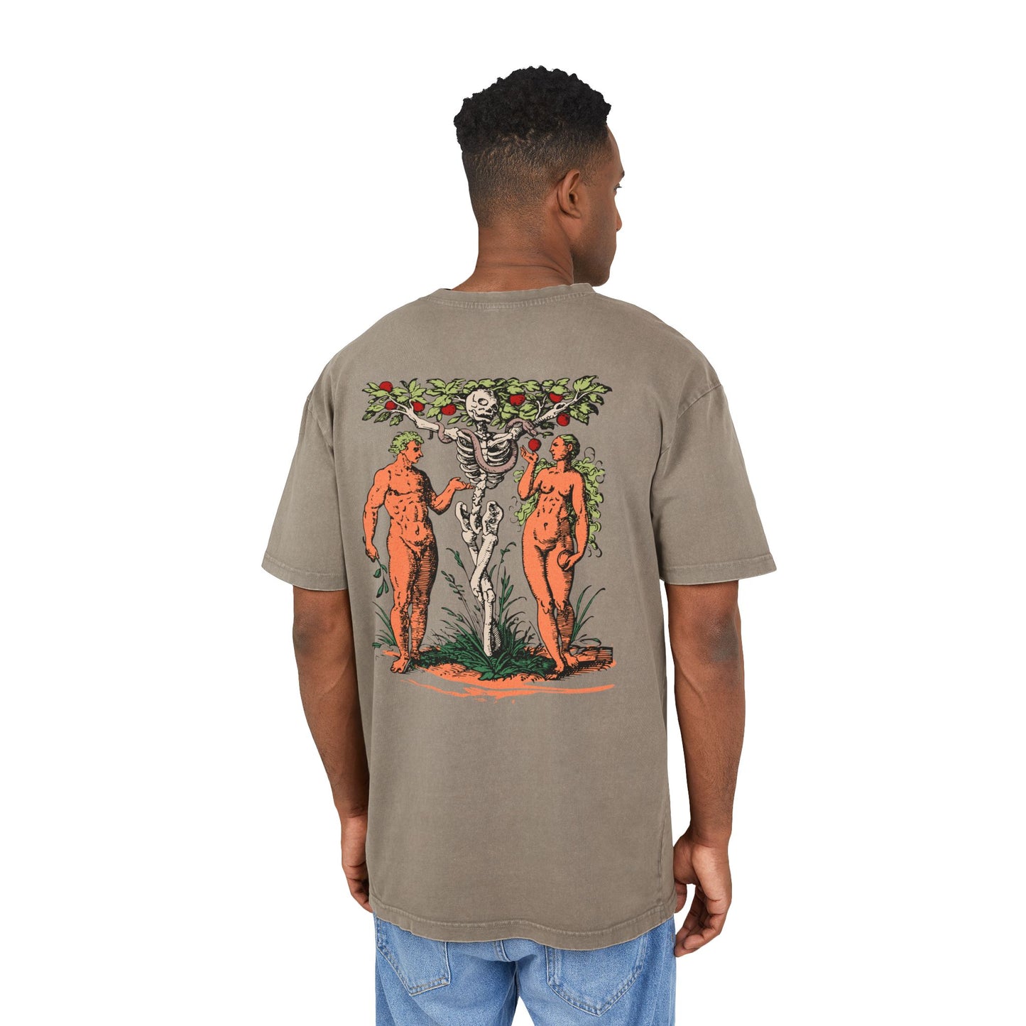 'Adam & Eve' Washed Oversized Tee