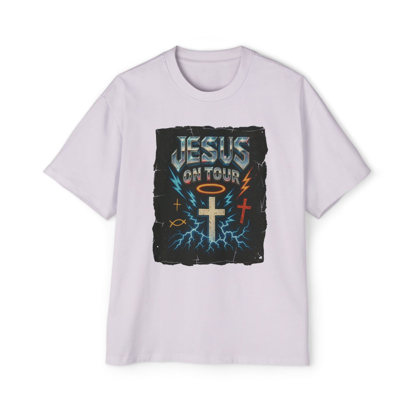 'Jesus on Tour: Holy Thunder' Oversized Tee
