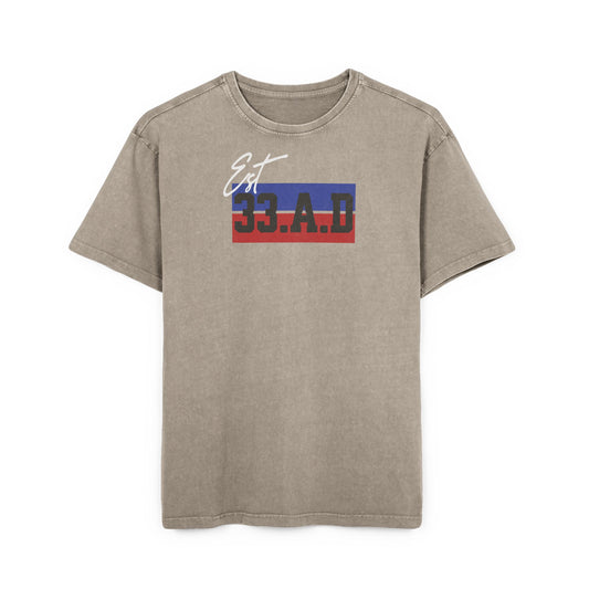 '33 A.D.' Washed Oversized Tee
