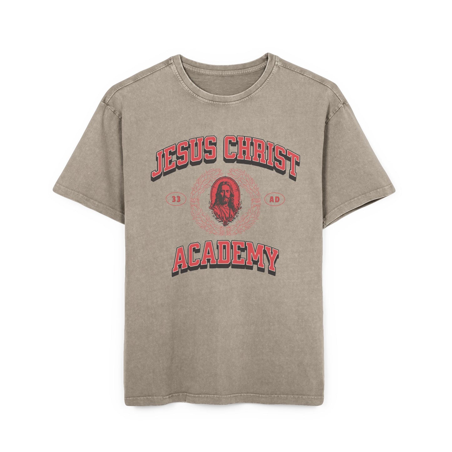 'Jesus Christ Academy' Washed Oversized Tee
