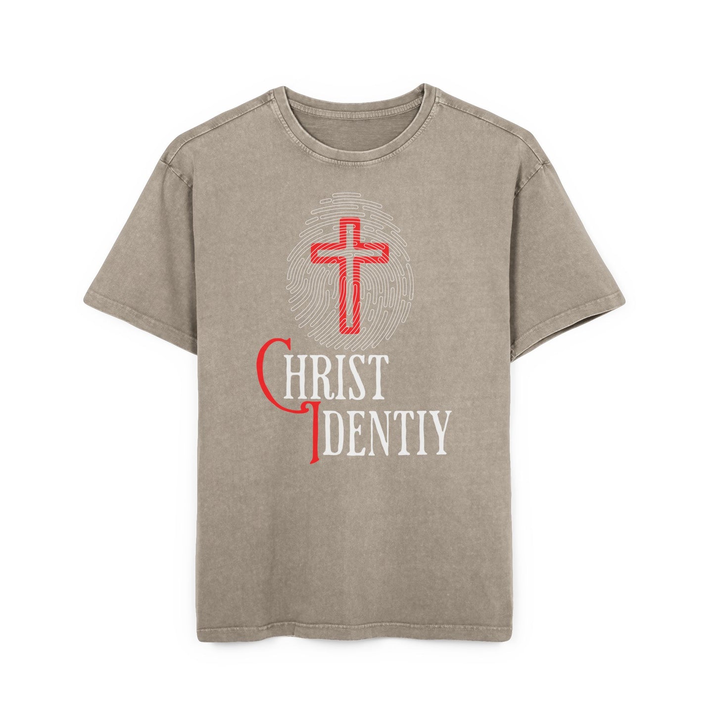'Christ Identity' Washed Oversized Tee