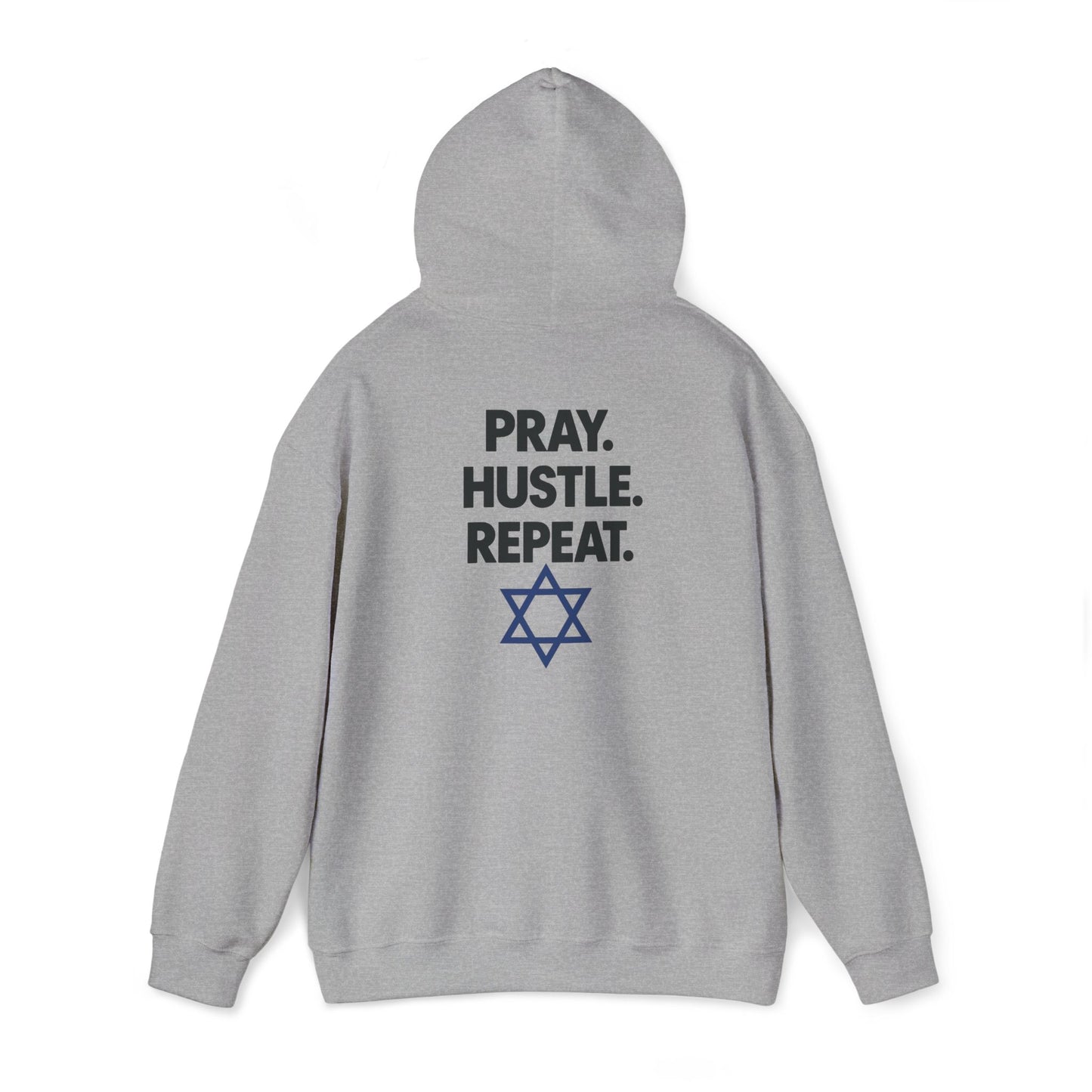 'Pray. Hustle. Repeat.' Judaism Hoodie