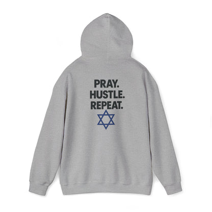 'Pray. Hustle. Repeat.' Judaism Hoodie