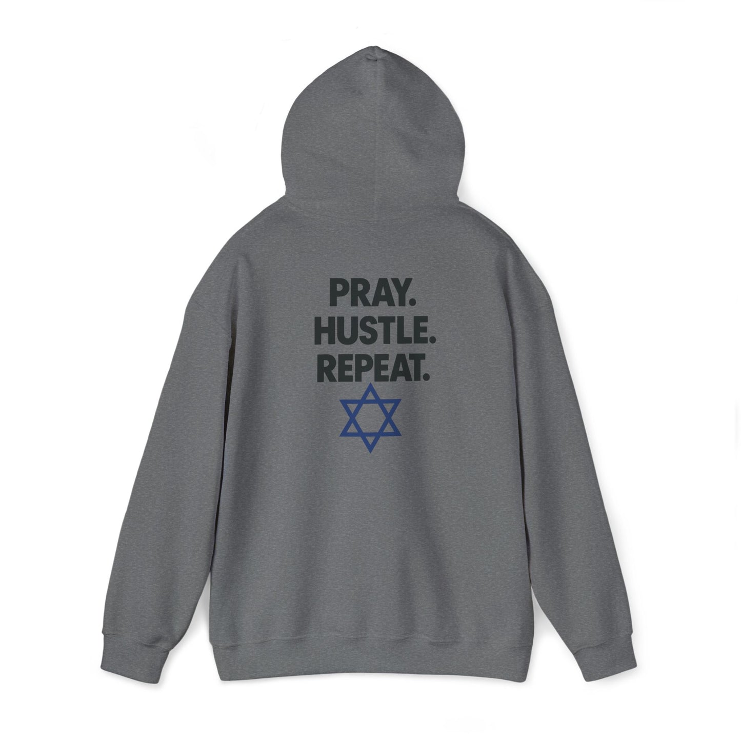 'Pray. Hustle. Repeat.' Judaism Hoodie