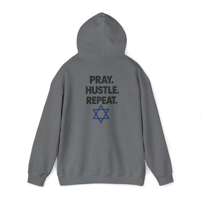 'Pray. Hustle. Repeat.' Judaism Hoodie