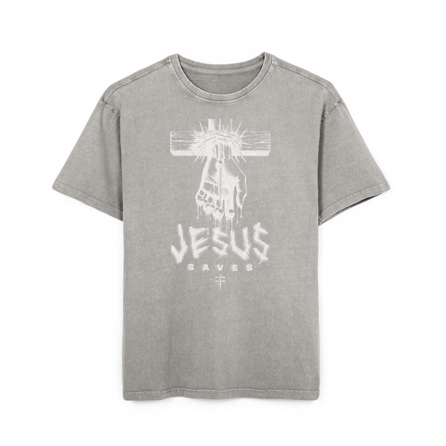 'Jesus Saves' Washed Oversized Tee