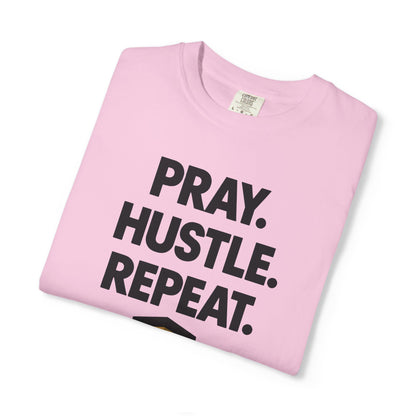 'Pray. Hustle. Repeat.' Islamic Comfort Tee