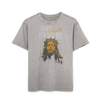 'Hope. Faith. Prayers' Washed Oversized Tee